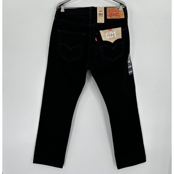 Levi's Men's 501 Jeans in Black size 33x29 100% Cotton Original Fit Straight Leg - Picture 6 of 11